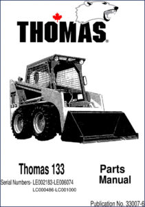 thomas 133 1994 parts catalog, thomas parts catalog, thomas 133