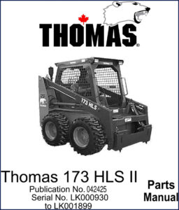 thomas 173 hls ii 1996 parts catalog, thomas parts catalog, thomas 173
