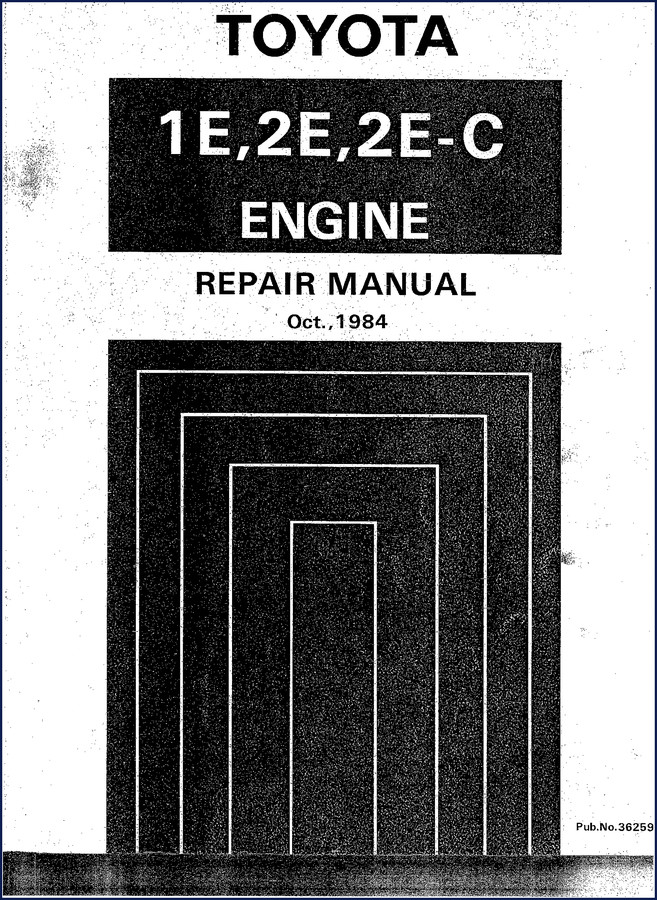 toyota 1e, 2e, 2e, toyota manual, toyota 1e,
