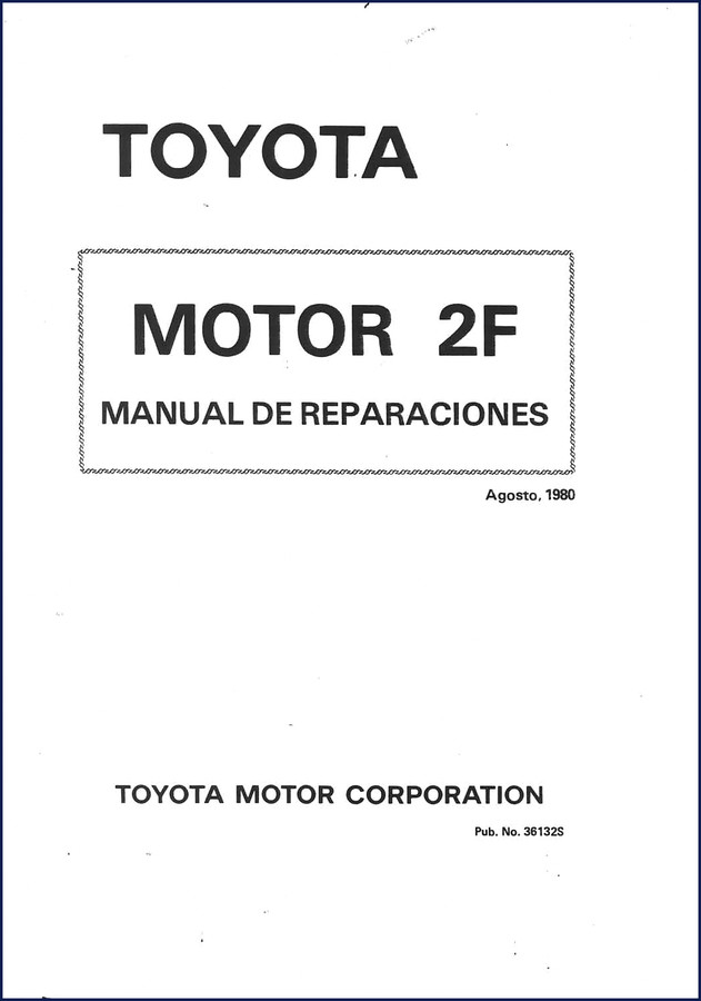 toyota 2f 1980 repair manual, toyota repair manual, toyota 2f