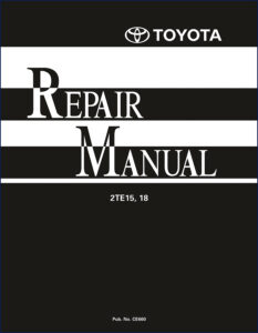 toyota 2te15, 2te18 repair manual, toyota repair manual, toyota 2te15,