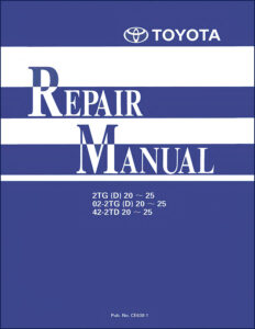 toyota 2td20 2td25 2tg20 2tg25 1998 repair manual, toyota repair manual, toyota 2td20