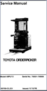 toyota 6bpu15 1998 service manual, toyota service manual, toyota 6bpu15
