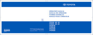 toyota 7fd35 7fd40 7fg35 7fg40 7fg45 operators manual, toyota manual, toyota 7fd35