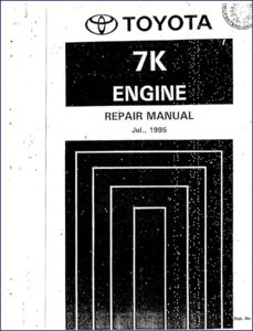 toyota 7k 1995 repair manual, toyota repair manual, toyota 7k