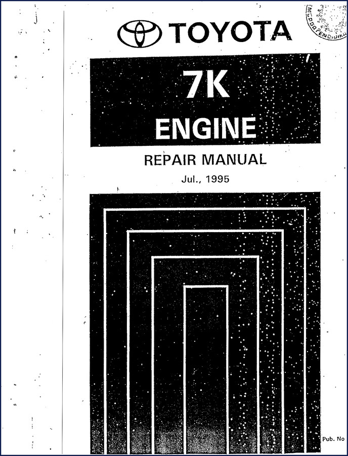 toyota 7k 1995 repair manual, toyota repair manual, toyota 7k