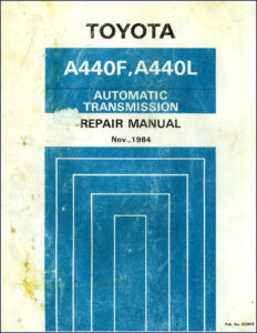 toyota a440f, a440l 1984 repair manual, toyota repair manual, toyota a440f,