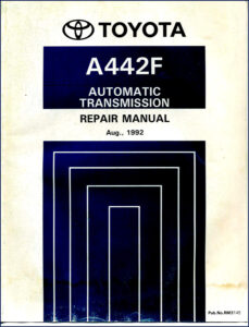 toyota a442f 1992 repair manual, toyota repair manual, toyota a442f