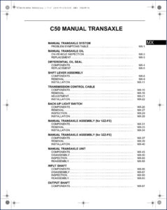 toyota c50 2007 repair manual, toyota repair manual, toyota c50