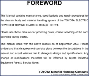toyota cbt4.6 cbty4 2003 service manual, toyota service manual, toyota cbt4.6