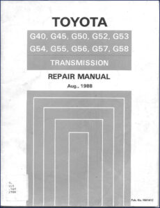 toyota g40 g45 g50 g52 g53 1988 repair, toyota repair manual, toyota g40