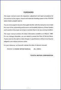 toyota sdk10 1989 repair manual, toyota repair manual, toyota sdk10