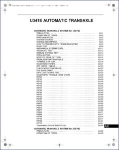 toyota u341e 2007 repair manual, toyota repair manual, toyota u341e