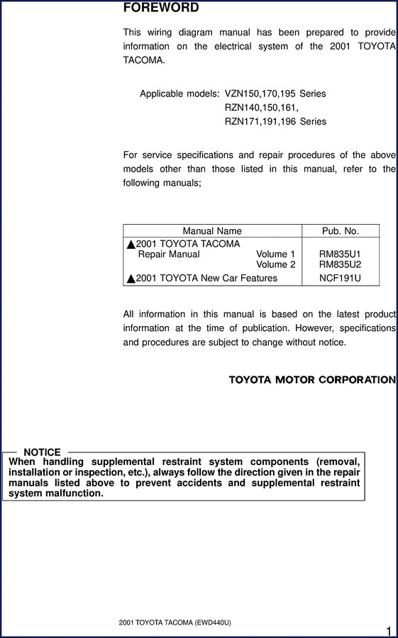 2001 toyota tacoma wiring diagram, toyota wiring diagram, toyota toyota