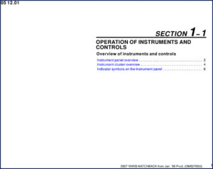 toyota yaris hatchback 2007 user manual, toyota manual, toyota yaris