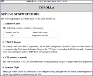 toyota zze130 2004 technical manual, toyota manual, toyota zze130