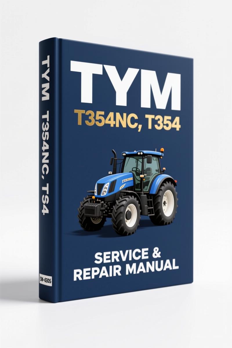 TYM T354NC T354 2014 Parts Catalog cover page showing tractor diagram