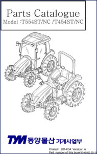 tym t554st, t554nc, t454st, t454nc 2014 parts catalog, tym parts catalog, tym t554st,