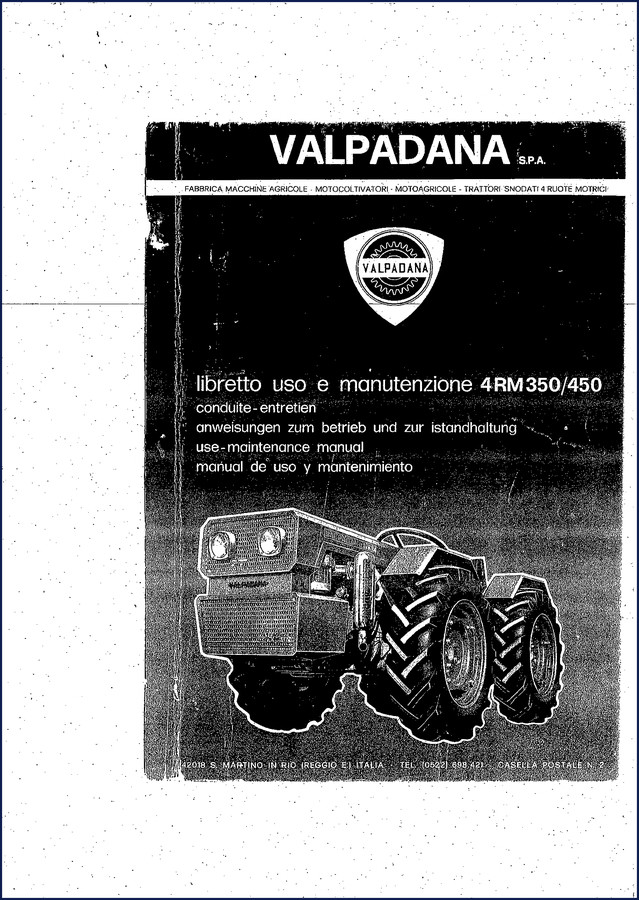 valpadana 4rm 350, 4rm 450 user manual, valpadana manual, valpadana 4rm