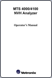 vetronix mts 4000, mts 4100 2005 operators manual, vetronix manual, vetronix mts