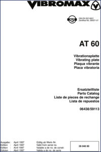 vibromax at 60 1997 parts catalog, vibromax parts catalog, vibromax at