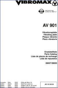 vibromax av 901 2002 parts catalog, vibromax parts catalog, vibromax av