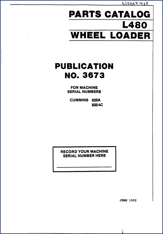 vme l480 1992 parts catalog, vme parts catalog, vme l480