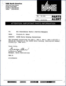 vme l480b 1994 parts catalog, vme parts catalog, vme l480b