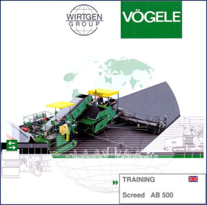 vögele ab 500 training manual, vögele manual, vögele ab