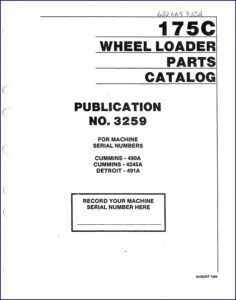 volvo michigan euclid 175c, 325 1988 parts catalog, volvo michigan euclid parts catalog, volvo michigan euclid michigan