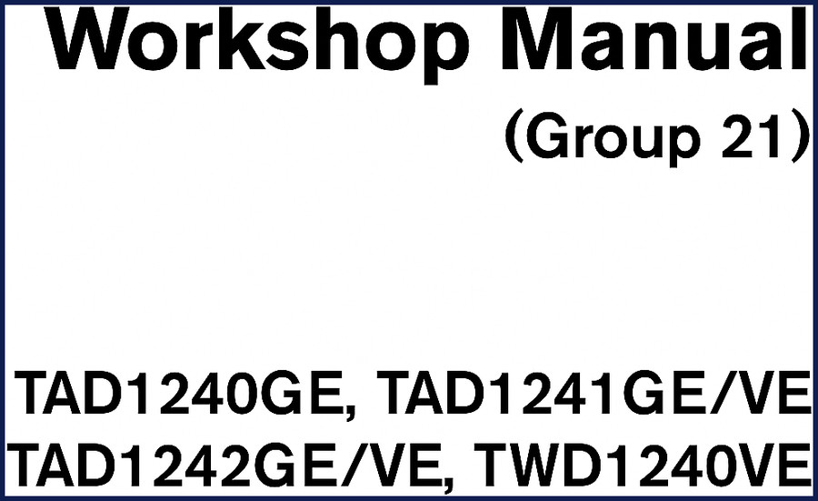 volvo penta tad1241ve twd1240ve workshop manual 114 pages, volvo penta workshop manual, volvo penta penta