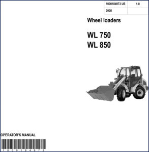 wacker neuson wl 750, wl 850 2008 operators, wacker neuson manual, wacker neuson neuson