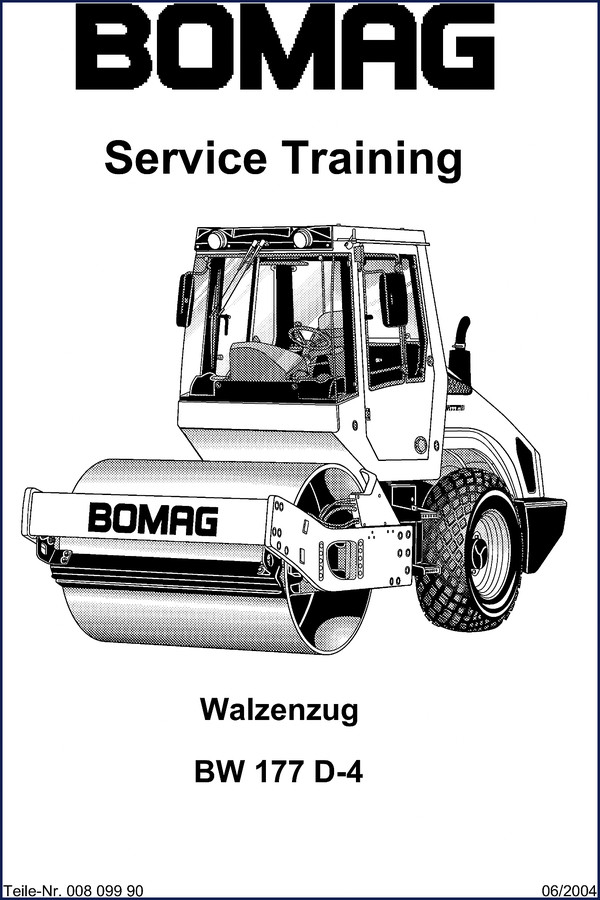 Walzenzug BW 177 D-4 2004 Training Manual – 113 Pages OEM 1 walzenzug bw 177 d, walzenzug manual, walzenzug bw