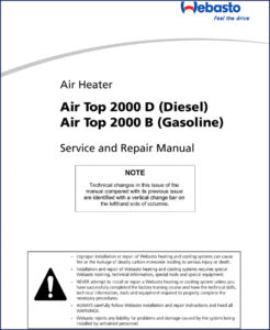 webasto air top 2000 d & b service, webasto service manual, webasto air