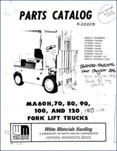 white ma60h, ma70, ma80, ma90, ma100 1970 parts, white parts catalog, white ma60h,