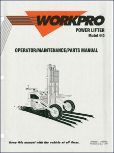 workpro 440 1997 operators manual, workpro manual, workpro 440