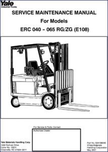 yale 040, 050, 060, 065, zg 2001 service, yale service manual, yale 040,