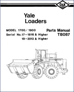 yale 1700, 1900 parts catalog, yale parts catalog, yale 1700,