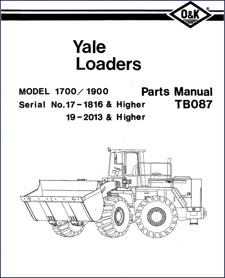 yale 1700, 1900 parts catalog, yale parts catalog, yale 1700,