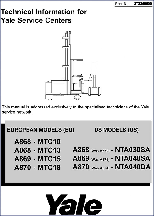 yale mtc15, mtc18, nta040da, nta040sa, mtc10 2002 technical, yale manual, yale mtc15,