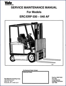 yale erc 030 af 1996 service manual, yale service manual, yale erc