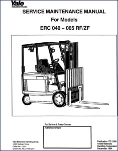 yale erc 040, erc 050, erc 065 1994, yale service manual, yale erc