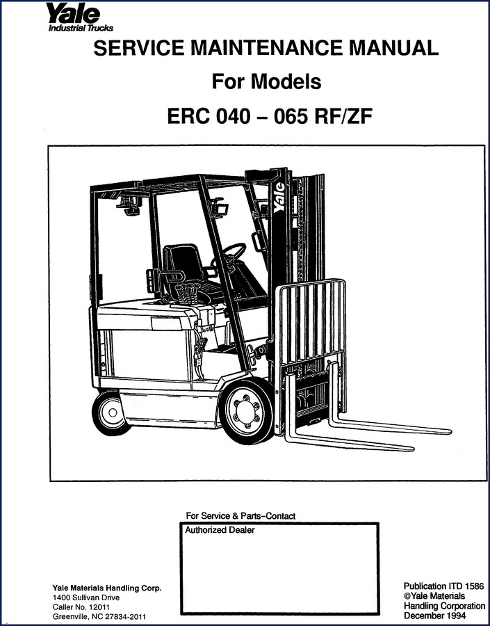 yale erc 040, erc 050, erc 065 1994, yale service manual, yale erc