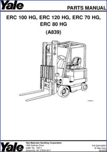 yale erc 100 hg, erc 120 hg, erc, yale parts catalog, yale erc