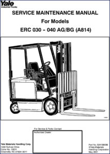 yale erc040, erc030 2001 service manual, yale service manual, yale erc040,