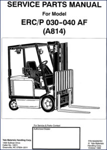 yale erc030af, erc040af 1999 parts catalog, yale parts catalog, yale erc030af,