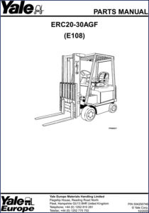 yale erc20, erc25, erc30 2005 parts catalog, yale parts catalog, yale erc20,