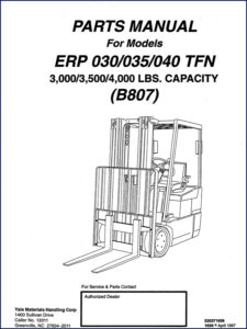 yale erp 030, erp 035, erp 040 1998, yale parts catalog, yale erp