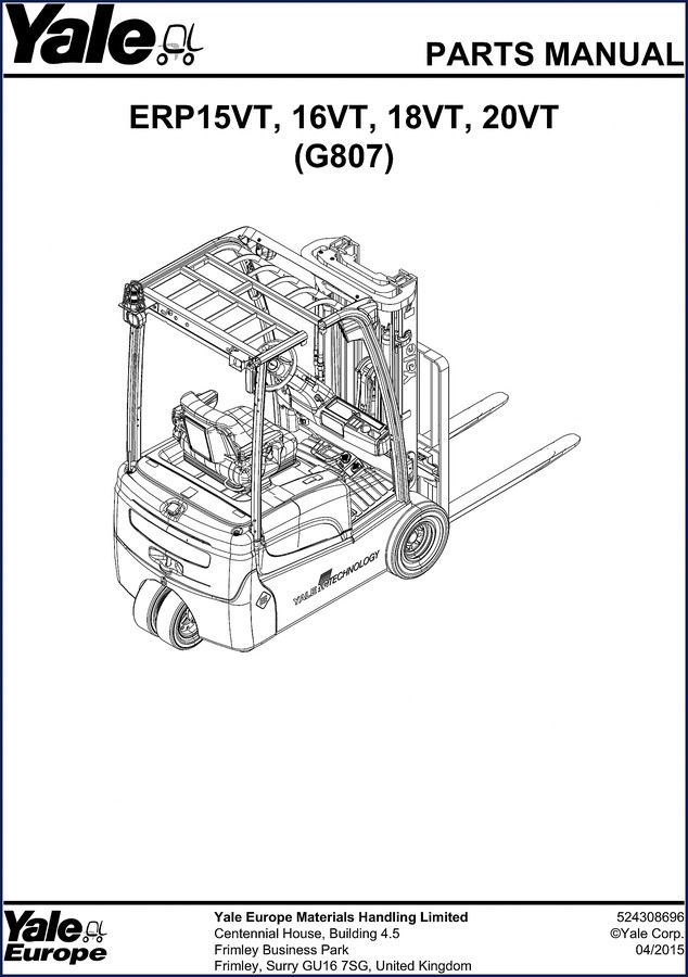 yale erp15vt erp16vt erp18vt erp20vt 2015 parts catalog, yale parts catalog, yale erp15vt
