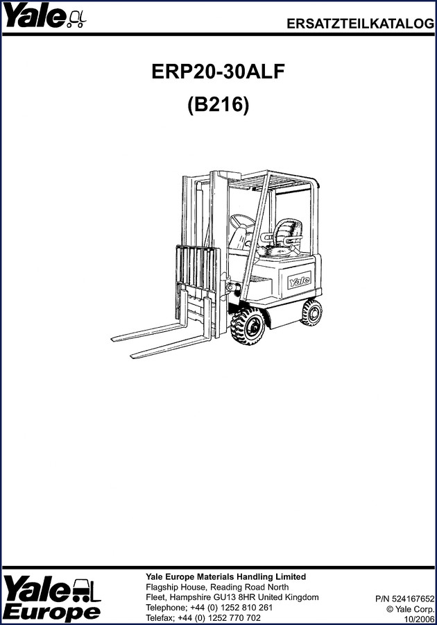 yale erp20alf, erp25alf, erp30alf 2006 parts catalog, yale parts catalog, yale erp20alf,